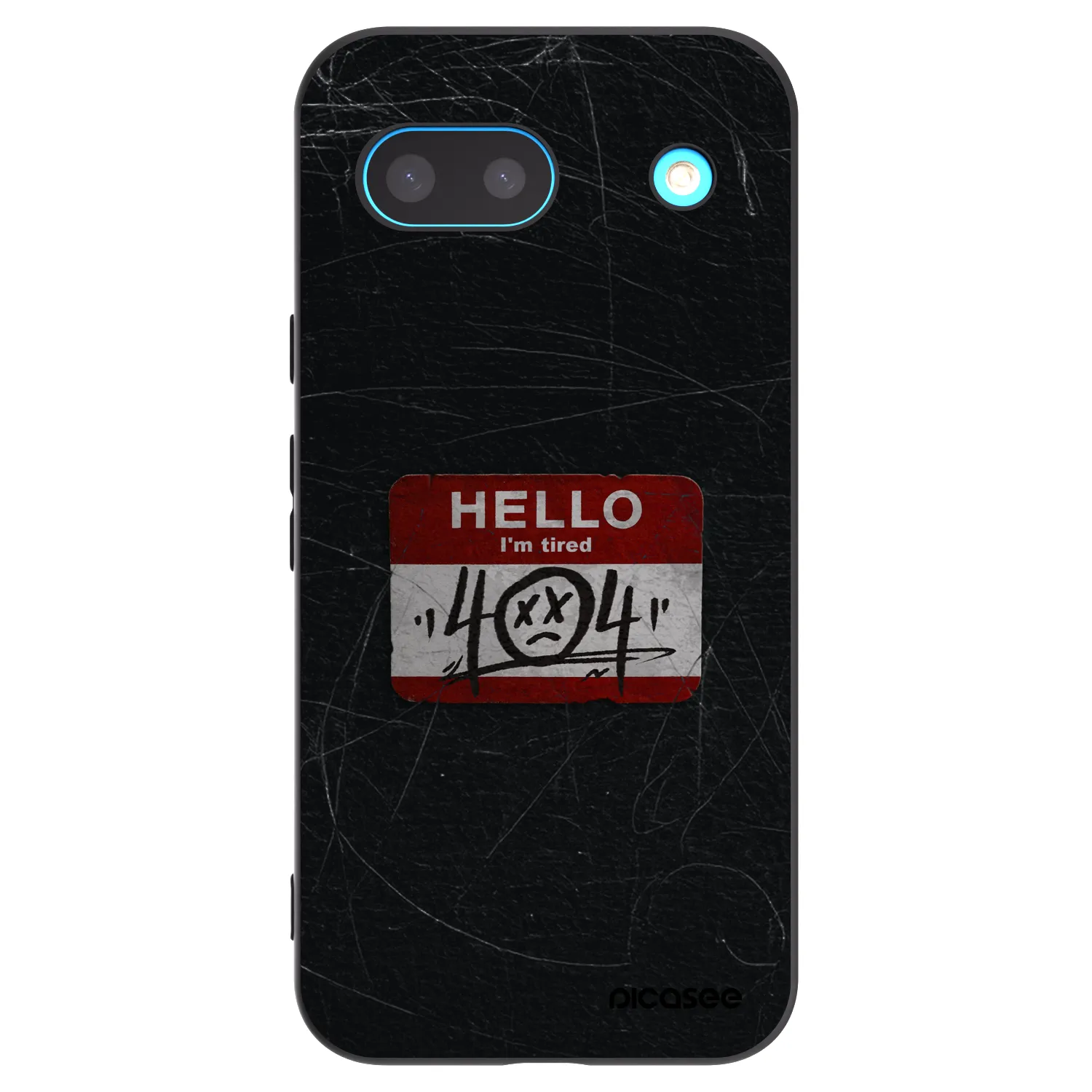 Picasee silikonski črni ovitek za Google Pixel 8a - HELLO 404