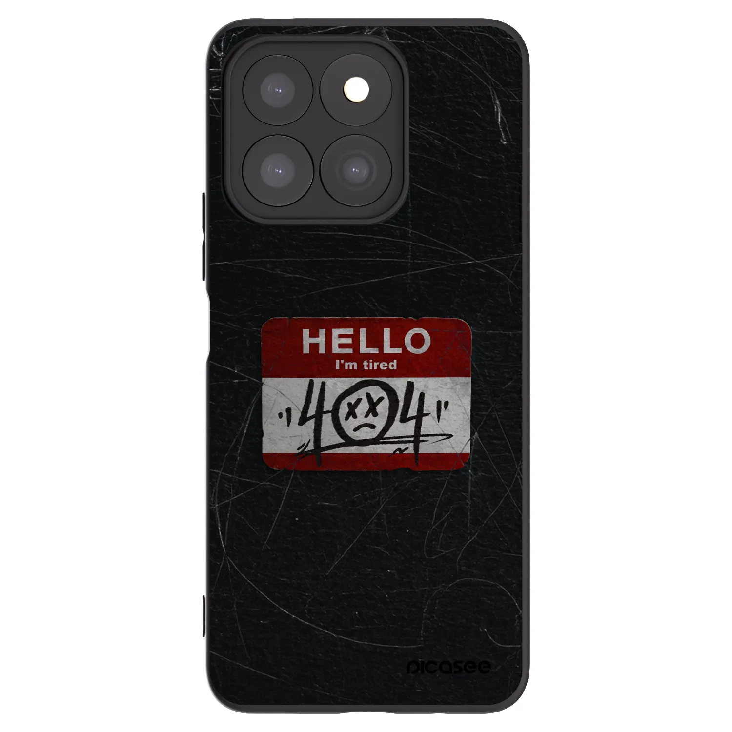 Picasee silikonski črni ovitek za Honor X8c - HELLO 404