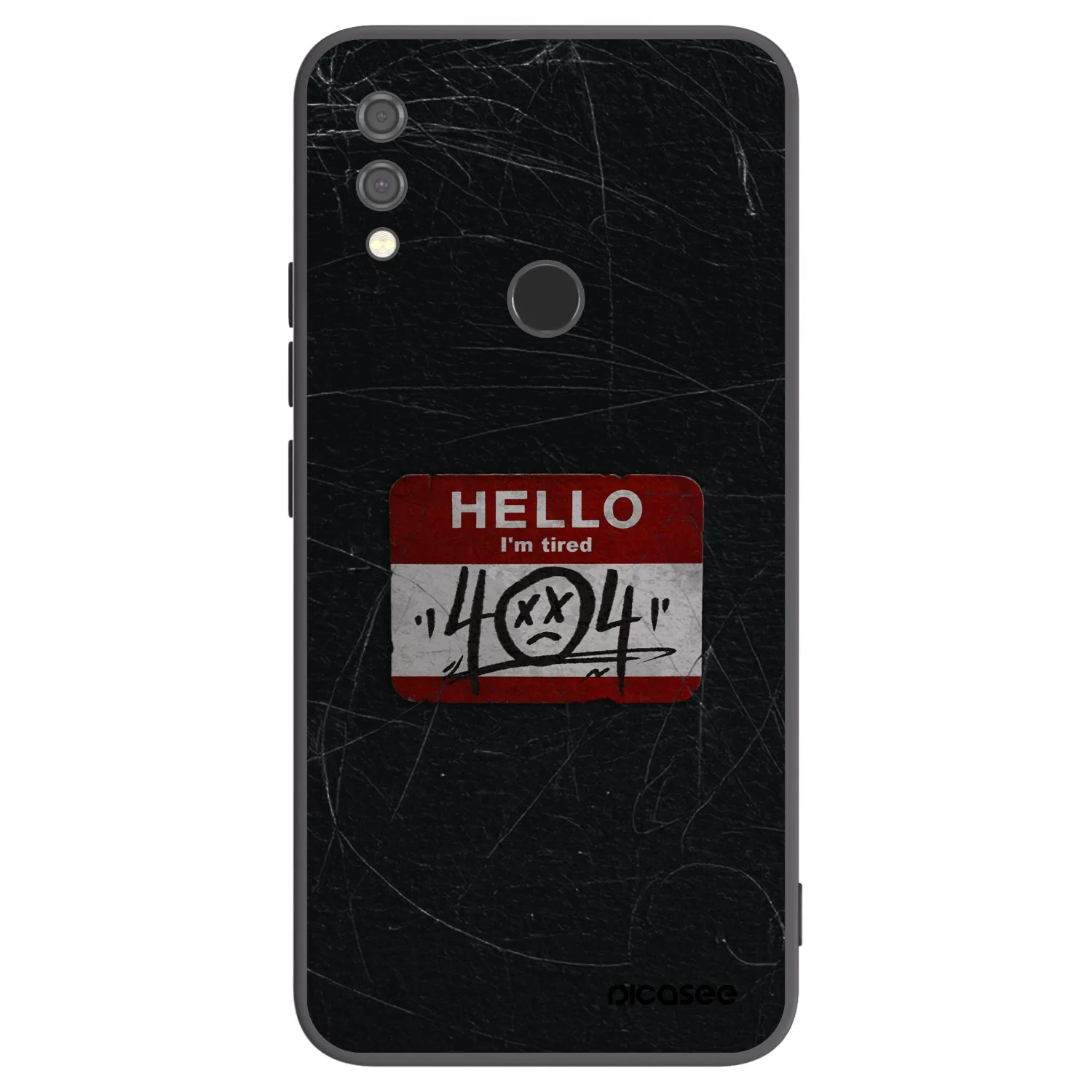 Picasee silikonski črni ovitek za Xiaomi Redmi Note 7 - HELLO 404