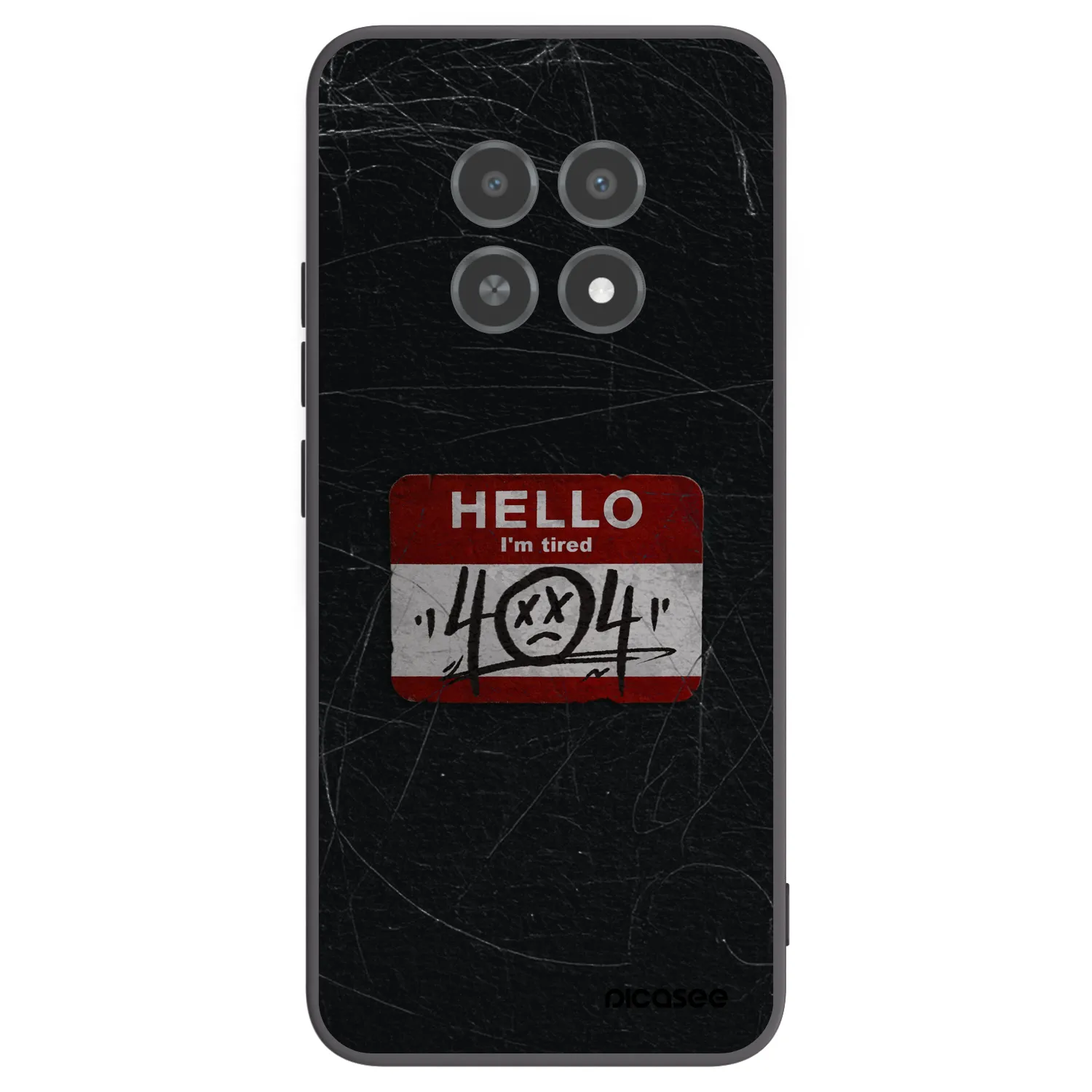 Picasee silikonski črni ovitek za Realme 12X - HELLO 404