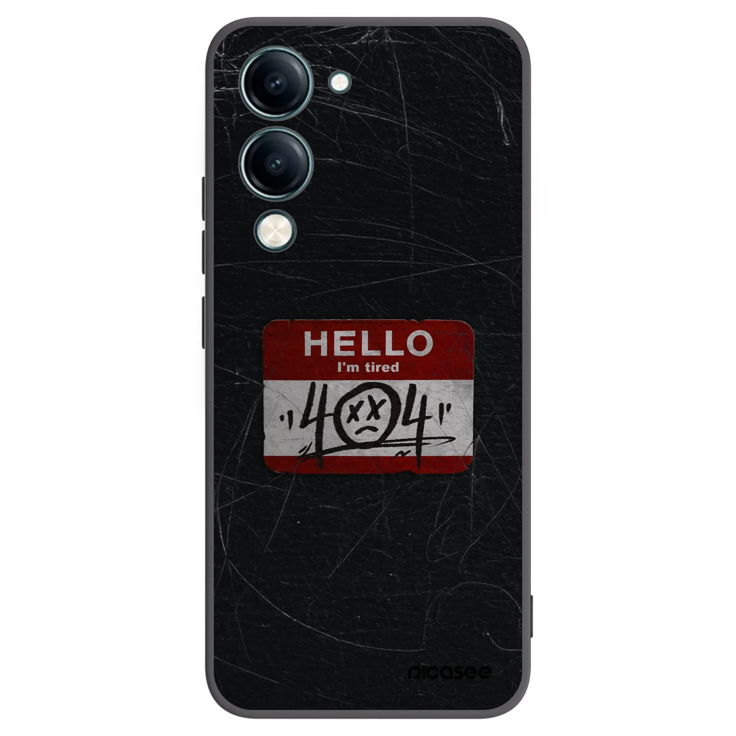 Picasee silikonski črni ovitek za Vivo Y29s 5G - HELLO 404