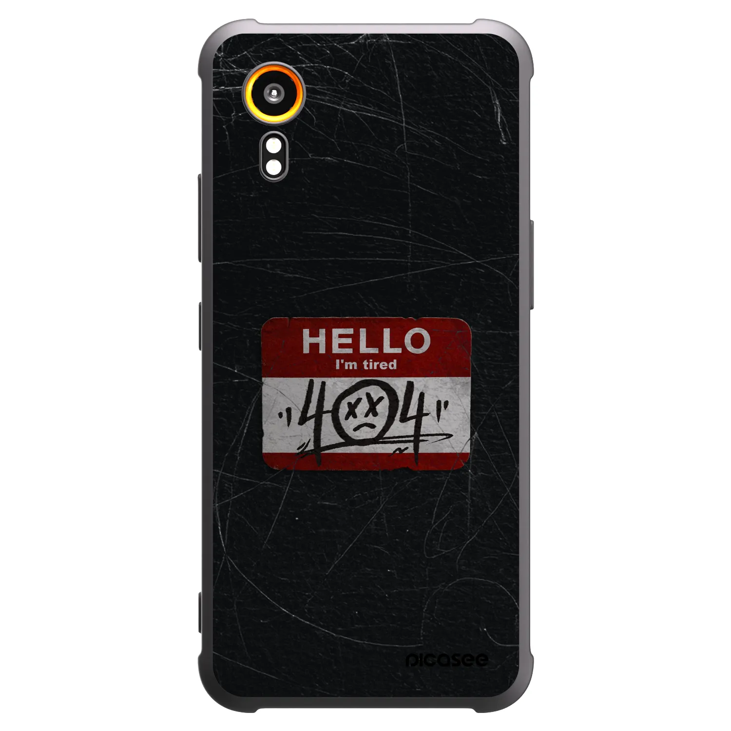 Picasee silikonski črni ovitek za Samsung Galaxy Xcover 7 - HELLO 404