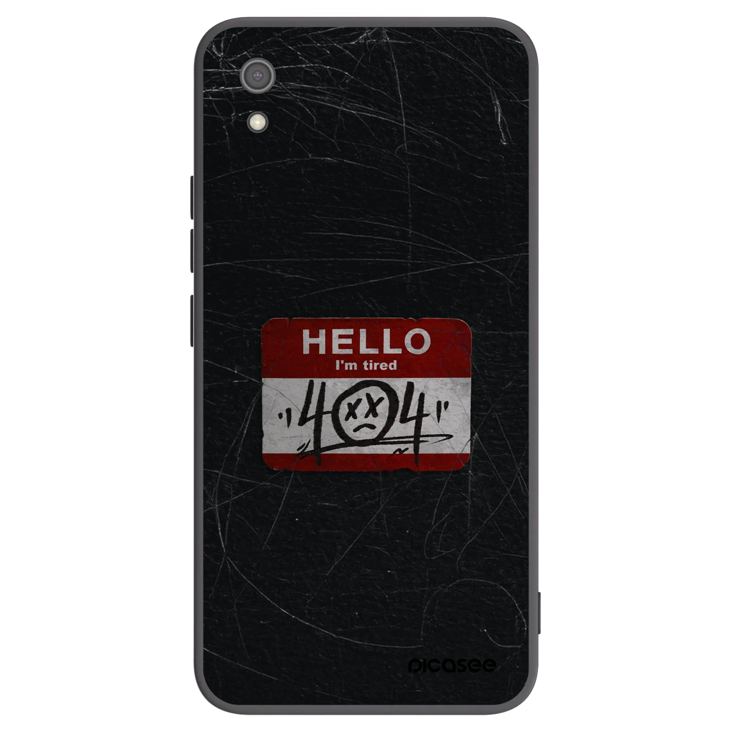 Picasee silikonski črni ovitek za Xiaomi Redmi 7A - HELLO 404