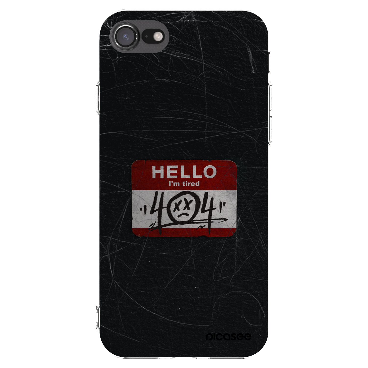 Picasee silikonski prozorni ovitek za Apple iPhone 8 - HELLO 404