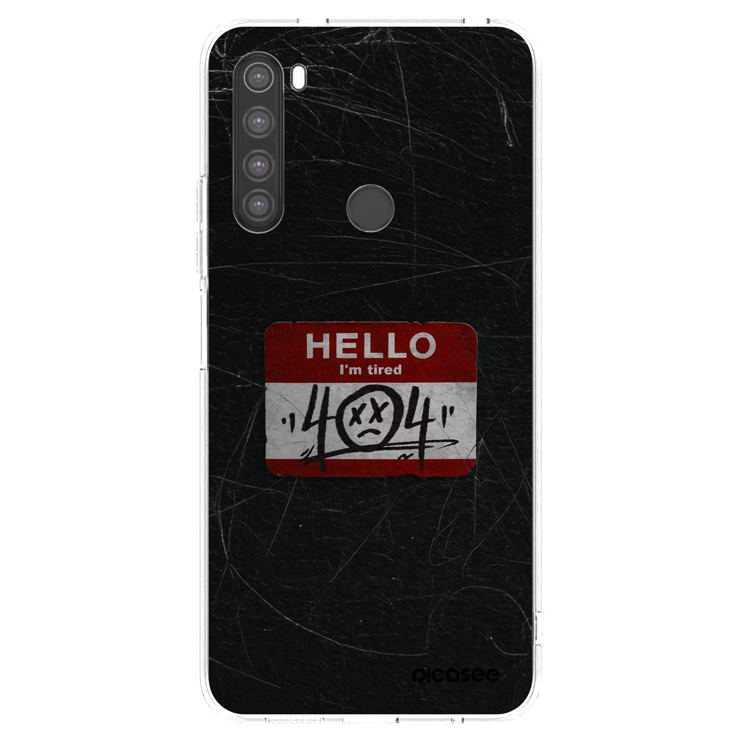 Picasee silikonski prozorni ovitek za Xiaomi Redmi Note 8 - HELLO 404