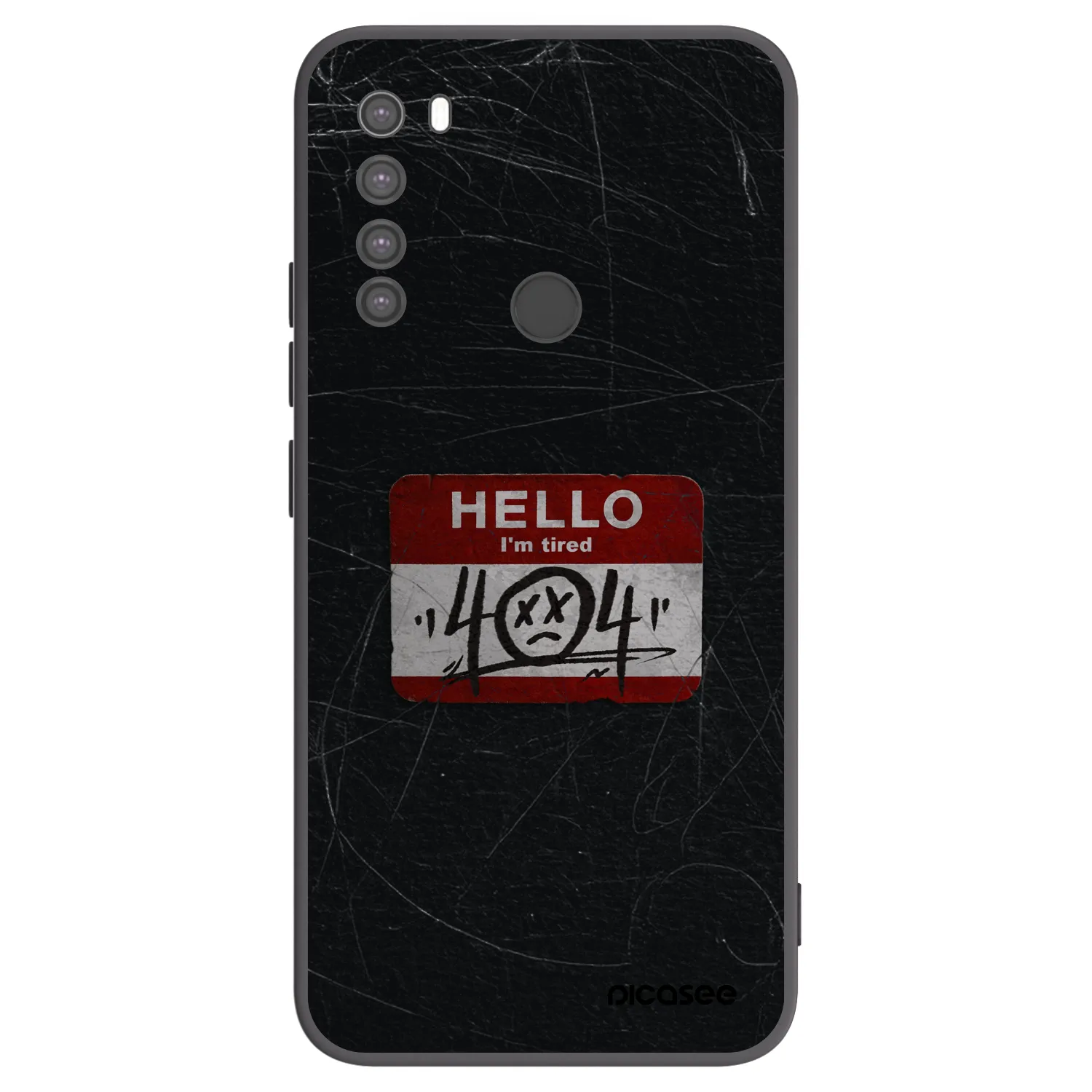 Picasee silikonski črni ovitek za Xiaomi Redmi Note 8 - HELLO 404