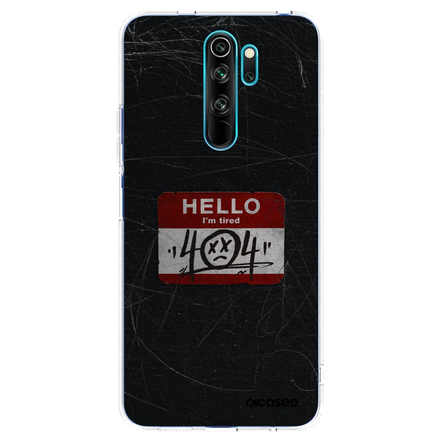 Picasee silikonski prozorni ovitek za Xiaomi Redmi Note 8 Pro - HELLO 404