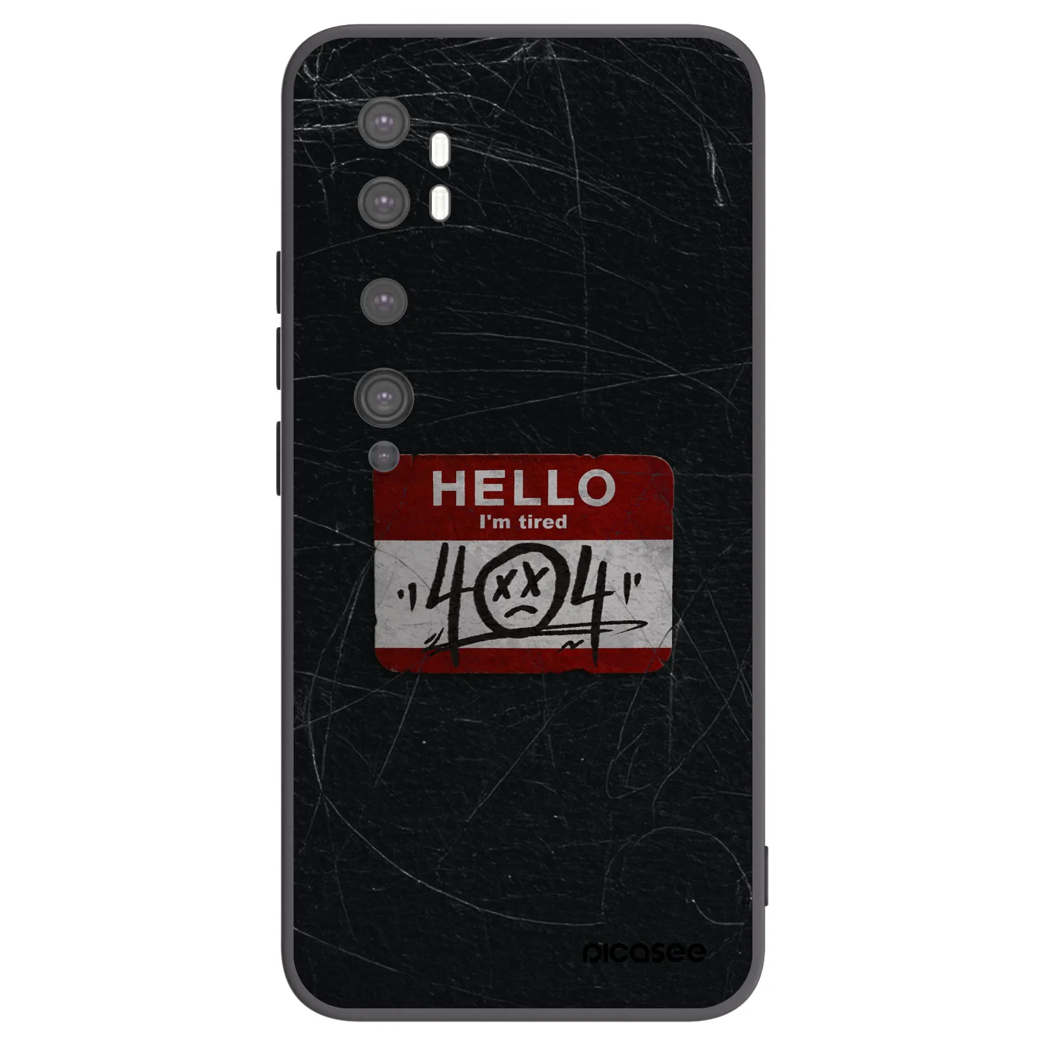 Picasee silikonski črni ovitek za Xiaomi Mi Note 10 (Pro) - HELLO 404