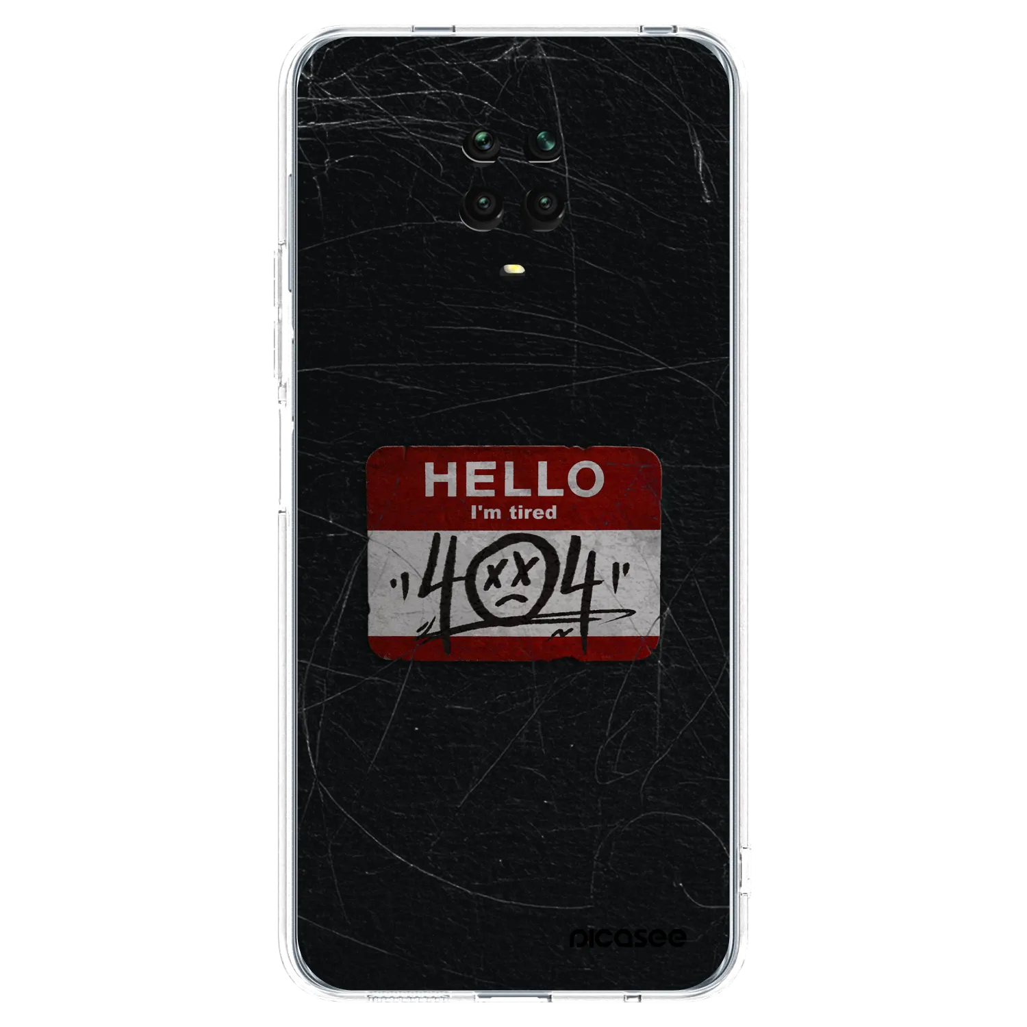Picasee silikonski prozorni ovitek za Xiaomi Redmi Note 9 Pro - HELLO 404