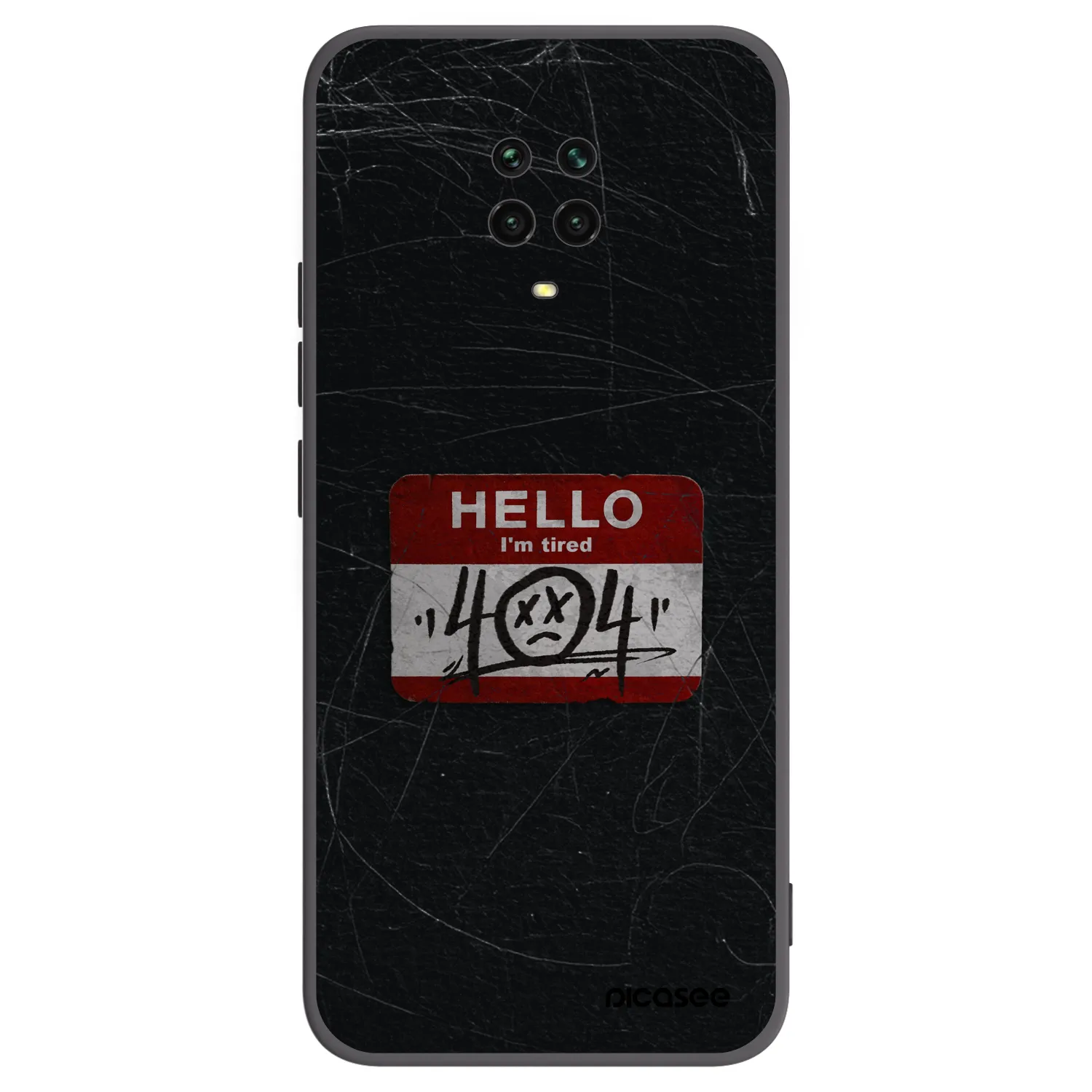 Picasee silikonski črni ovitek za Xiaomi Redmi Note 9 Pro - HELLO 404