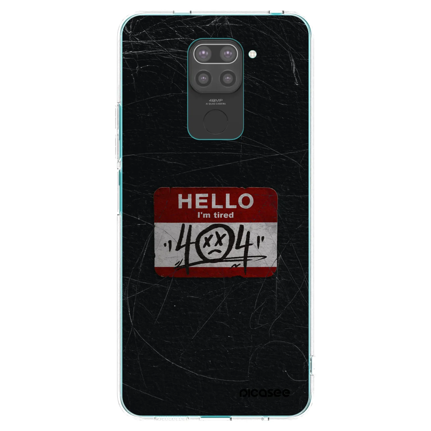 Picasee silikonski črni ovitek za Xiaomi Redmi Note 9 - HELLO 404