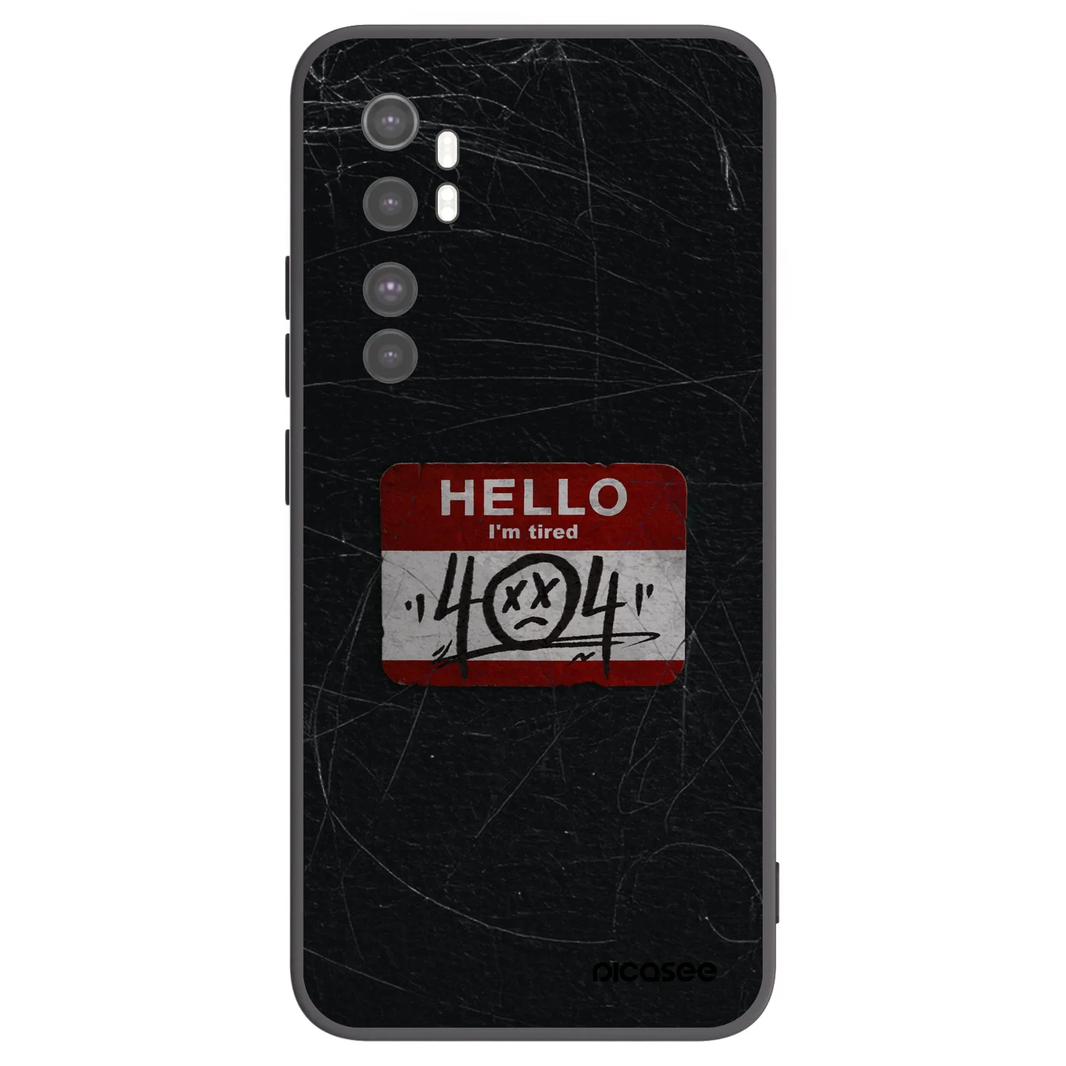 Picasee silikonski črni ovitek za Xiaomi Mi Note 10 Lite - HELLO 404