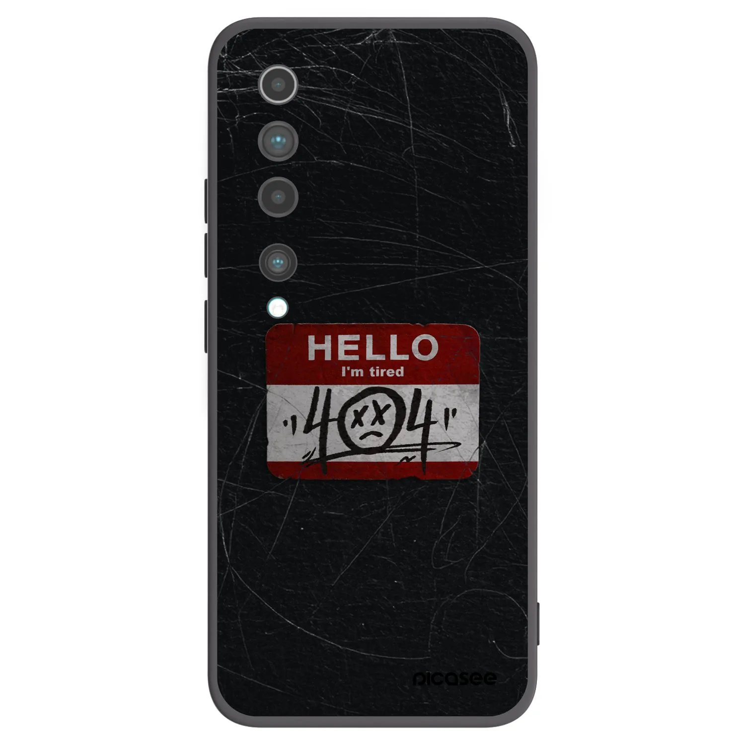 Picasee silikonski črni ovitek za Xiaomi Mi 10 - HELLO 404