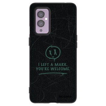 Picasee silikonski črni ovitek za OnePlus 9 - LEFT A MARK