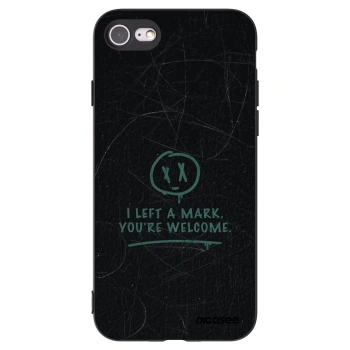 Picasee silikonski črni ovitek za Apple iPhone 8 - LEFT A MARK