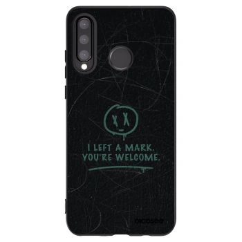 Picasee silikonski črni ovitek za Huawei P30 Lite - LEFT A MARK