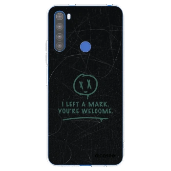 Picasee silikonski prozorni ovitek za Xiaomi Redmi Note 8T - LEFT A MARK
