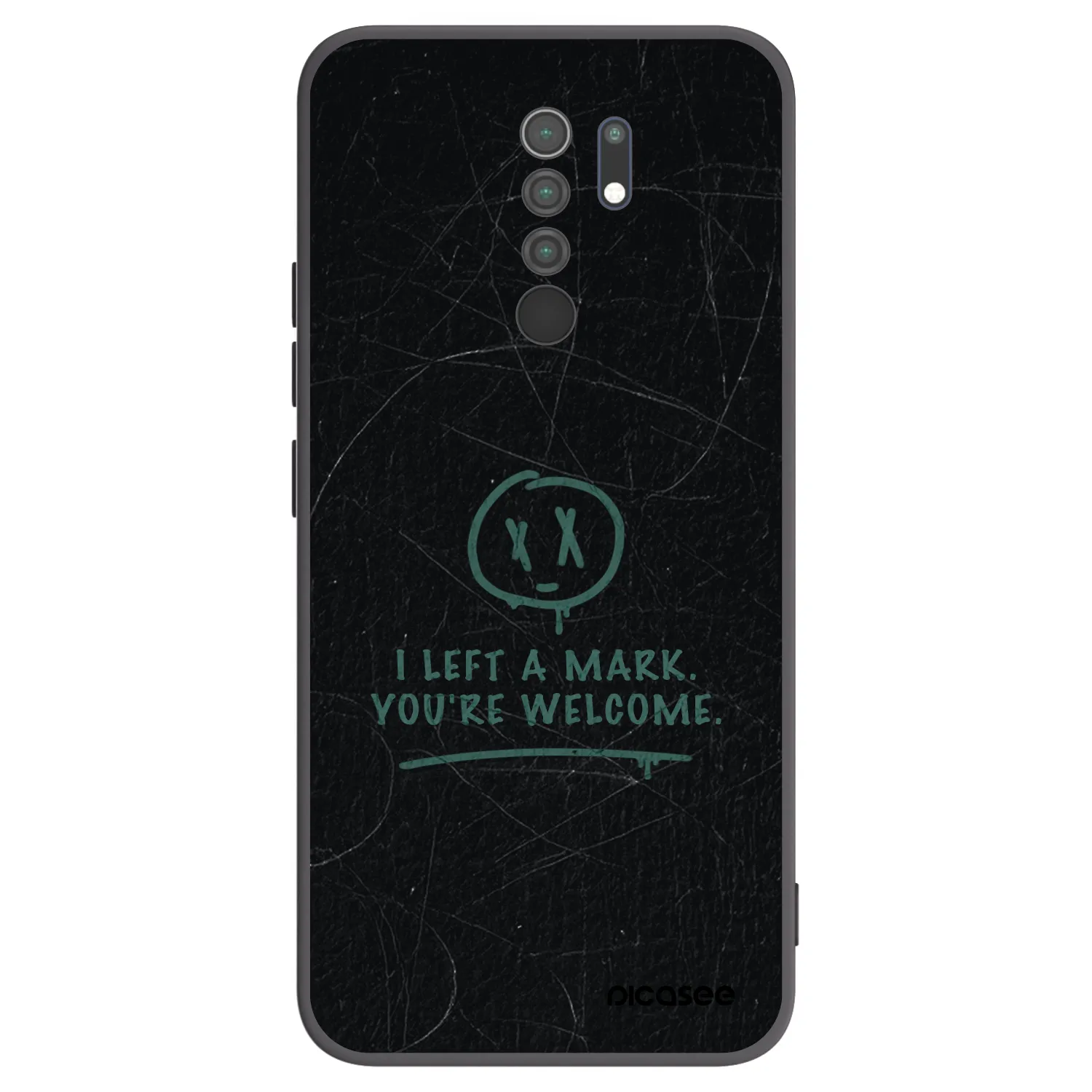 Picasee silikonski črni ovitek za Xiaomi Redmi 9 - LEFT A MARK