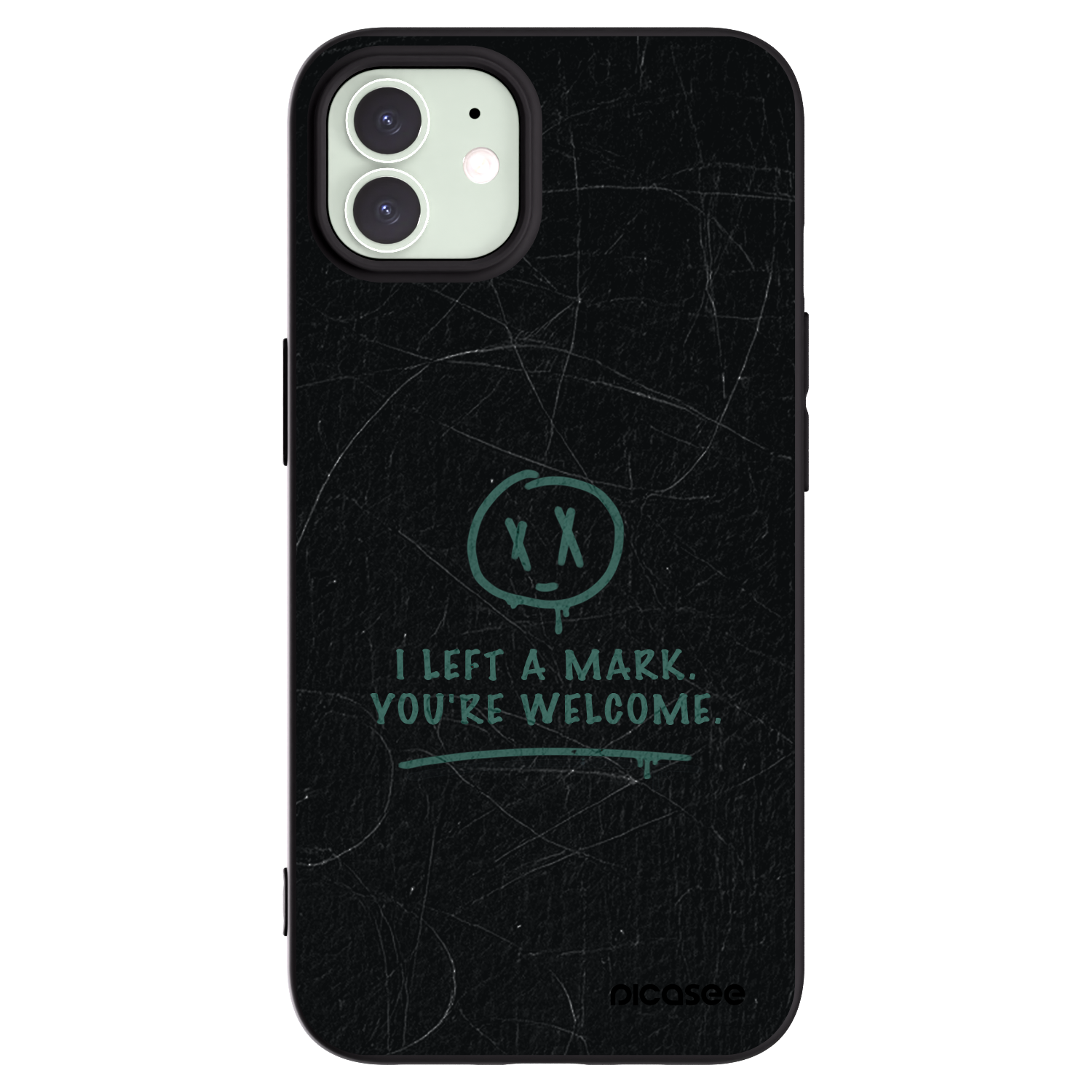 Picasee silikonski črni ovitek za Apple iPhone 12 - LEFT A MARK