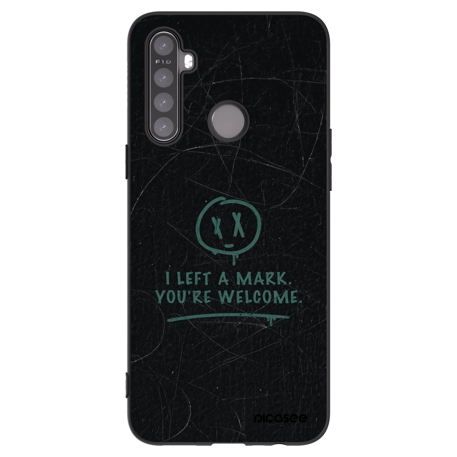Picasee silikonski črni ovitek za Realme 5 - LEFT A MARK