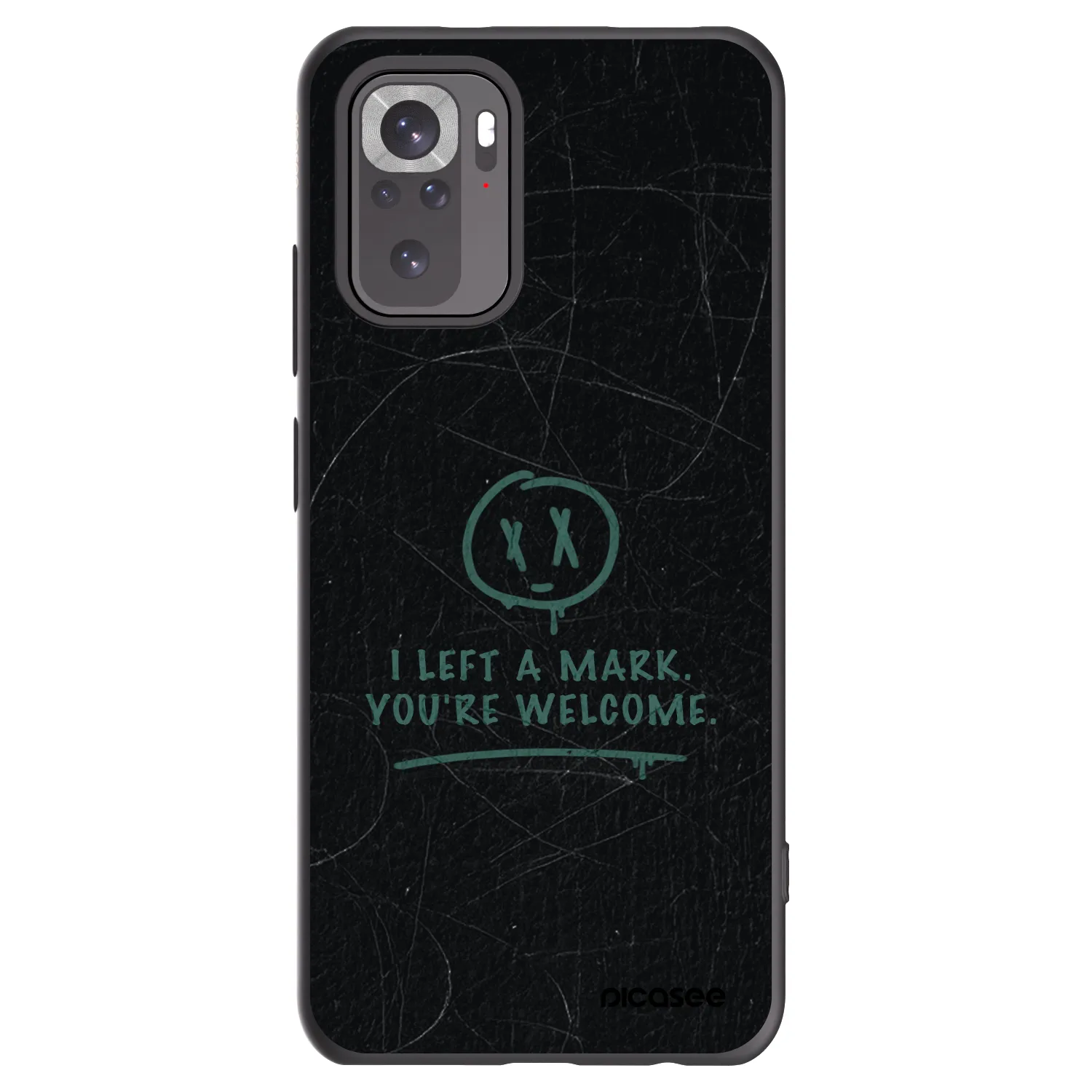 Picasee silikonski črni ovitek za Xiaomi Redmi Note 10 - LEFT A MARK
