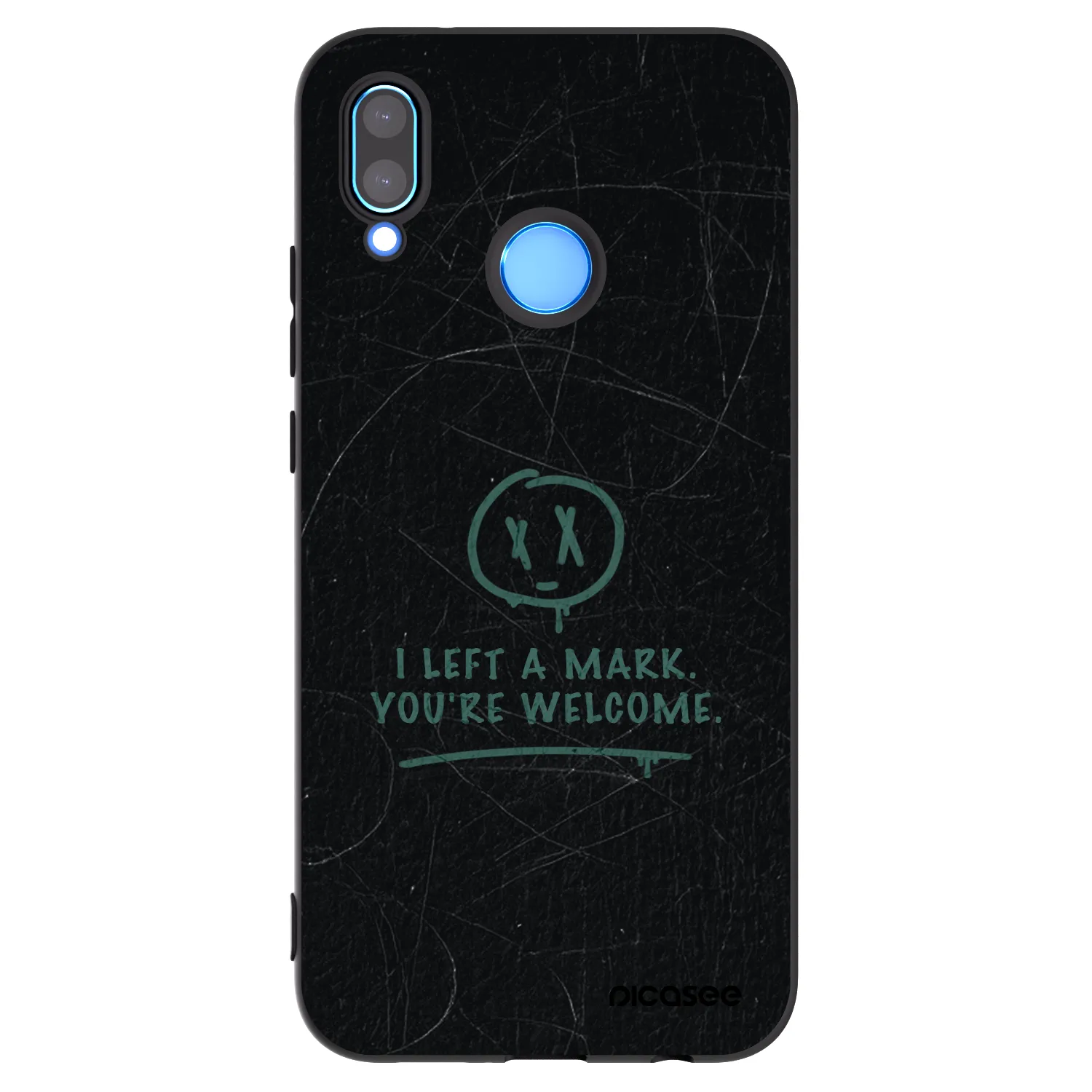 Picasee silikonski črni ovitek za Huawei P20 Lite - LEFT A MARK