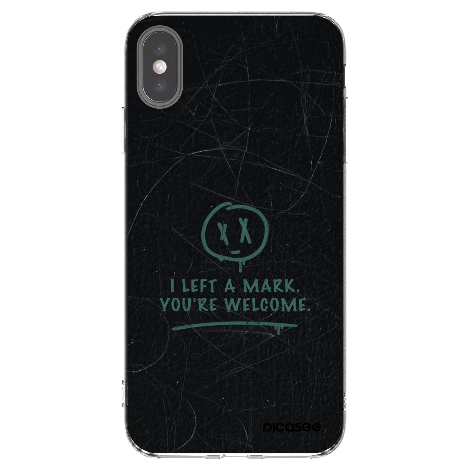 Picasee silikonski prozorni ovitek za Apple iPhone XS Max - LEFT A MARK