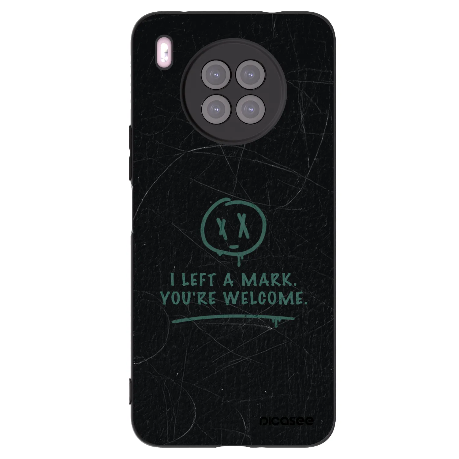 Picasee silikonski črni ovitek za Huawei Nova 8i - LEFT A MARK