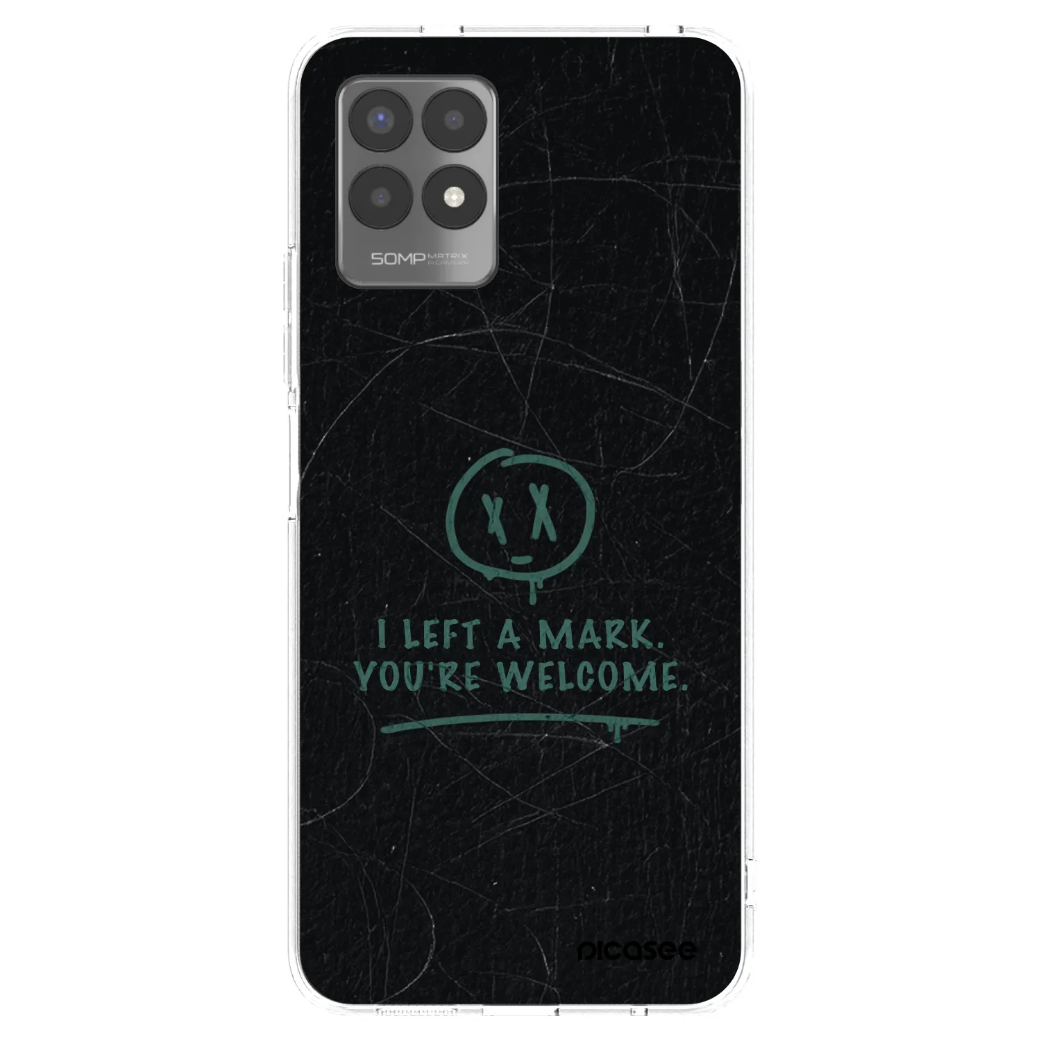 Picasee silikonski prozorni ovitek za Realme 8i - LEFT A MARK