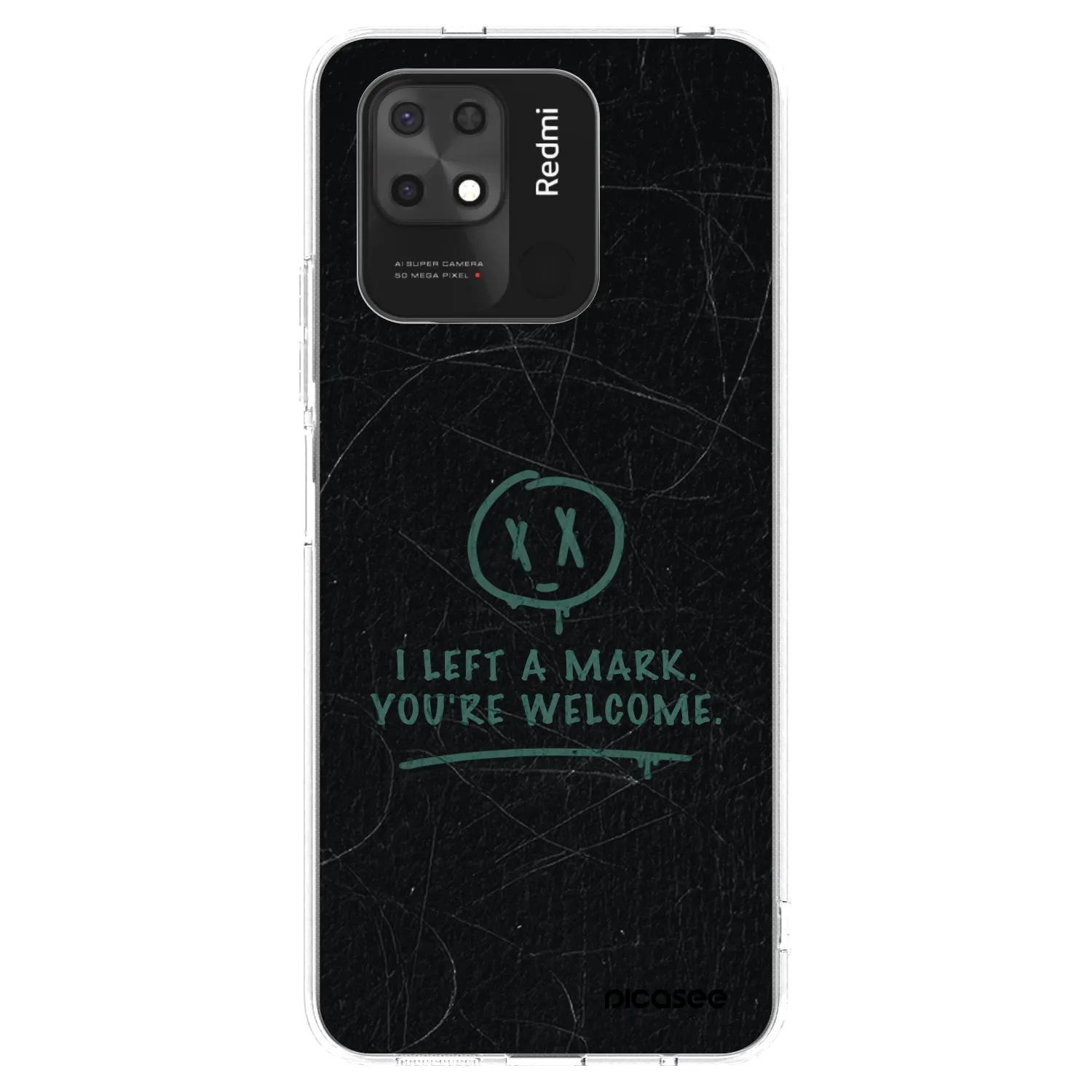 Picasee silikonski prozorni ovitek za Xiaomi Redmi 10C - LEFT A MARK