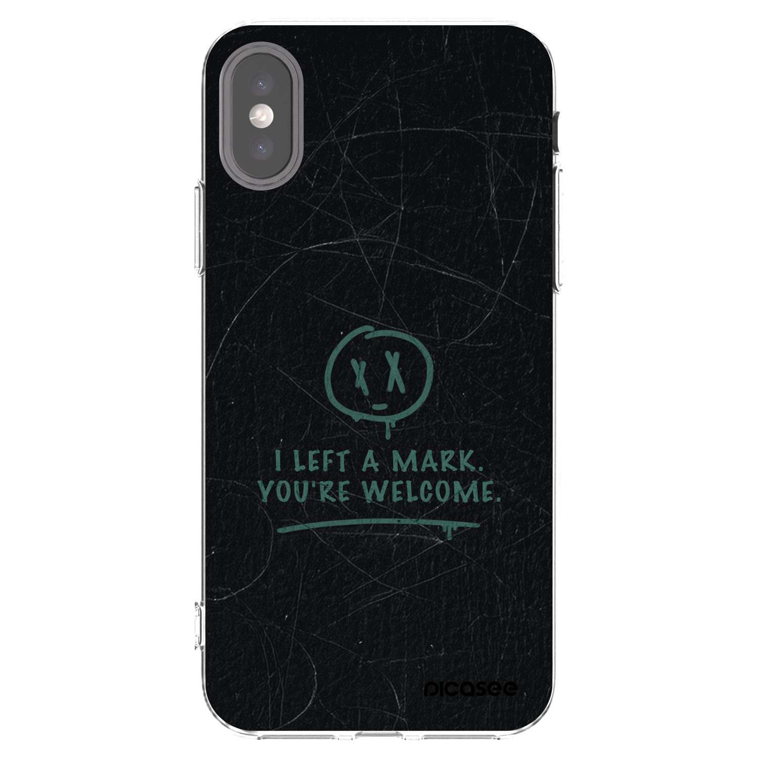 Picasee silikonski prozorni ovitek za Apple iPhone X/XS - LEFT A MARK