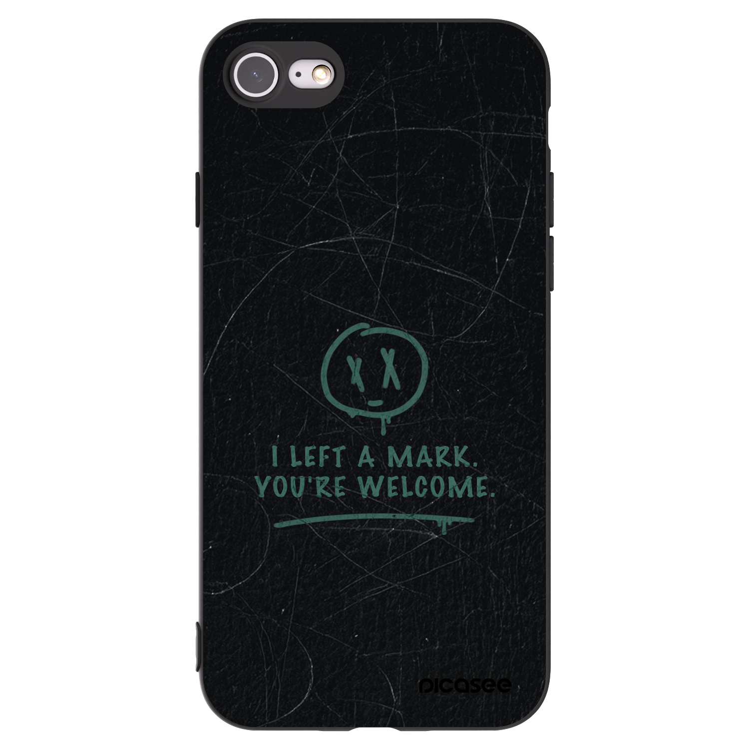 Picasee silikonski črni ovitek za Apple iPhone 8 - LEFT A MARK