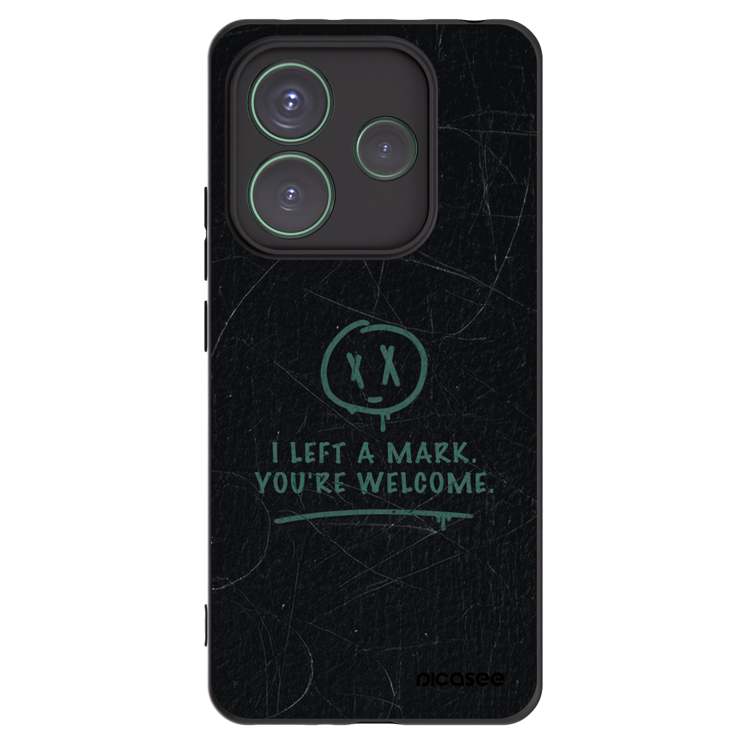 Picasee silikonski črni ovitek za Xiaomi Redmi Note 14 5G - LEFT A MARK