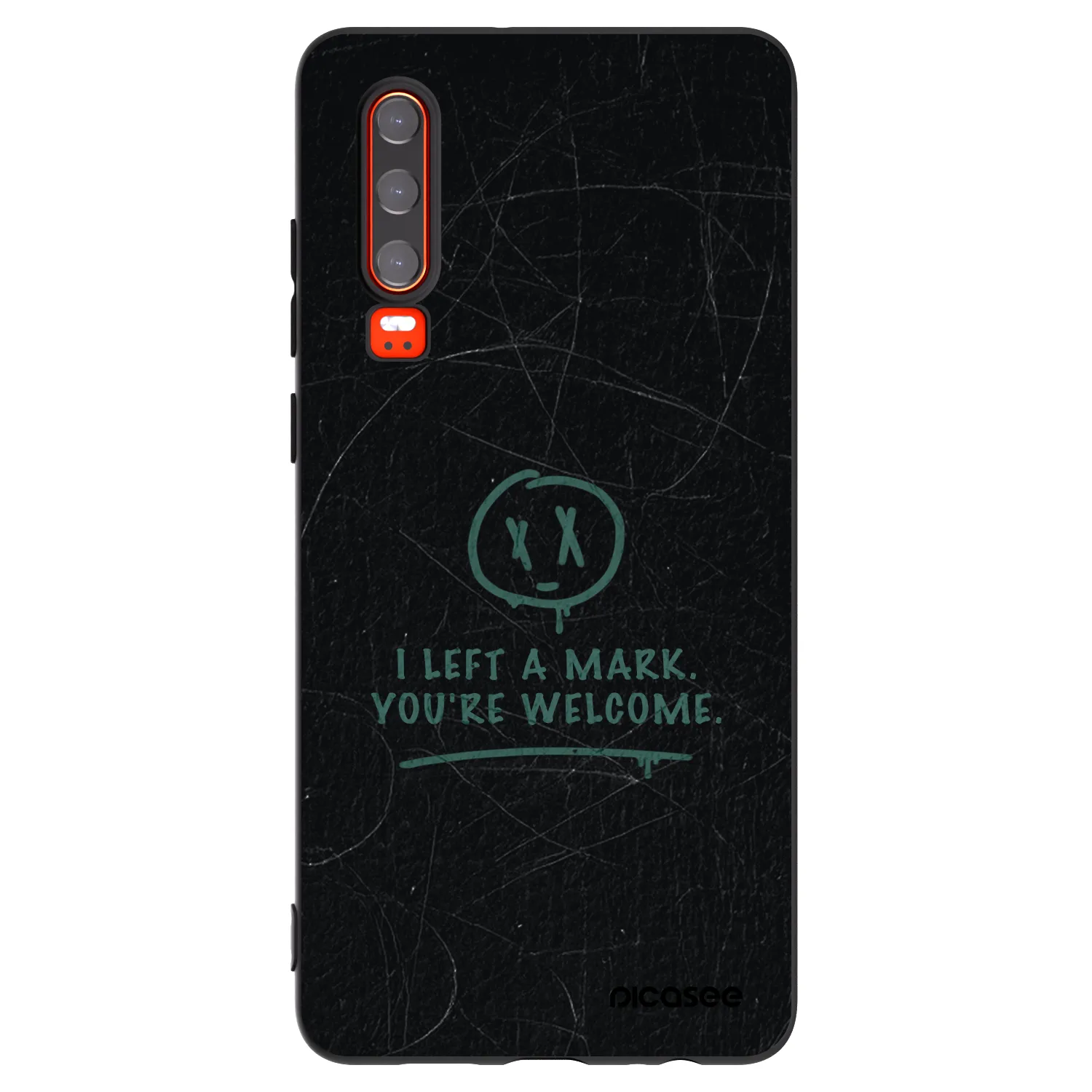 Picasee silikonski črni ovitek za Huawei P30 - LEFT A MARK