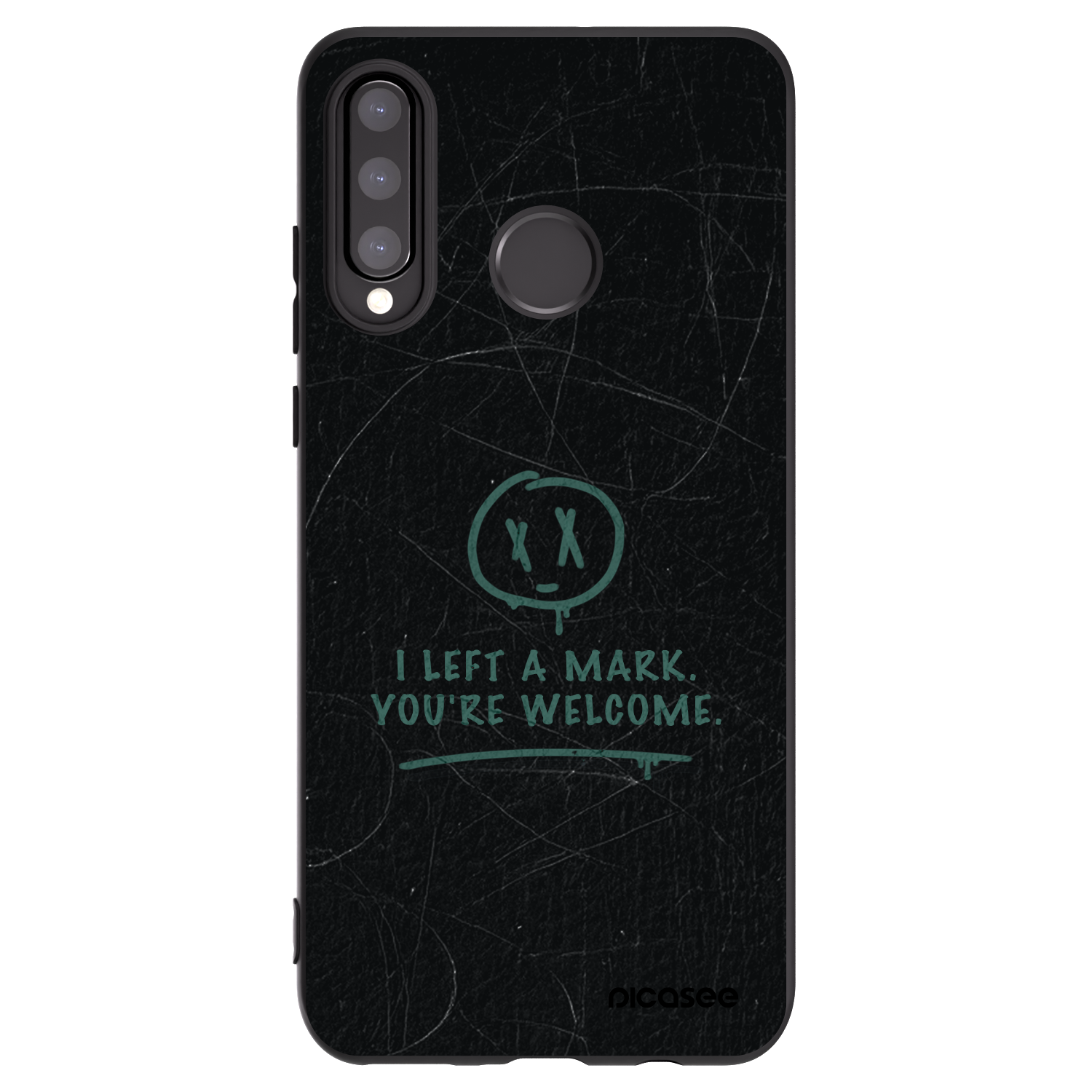 Picasee silikonski črni ovitek za Huawei P30 Lite - LEFT A MARK