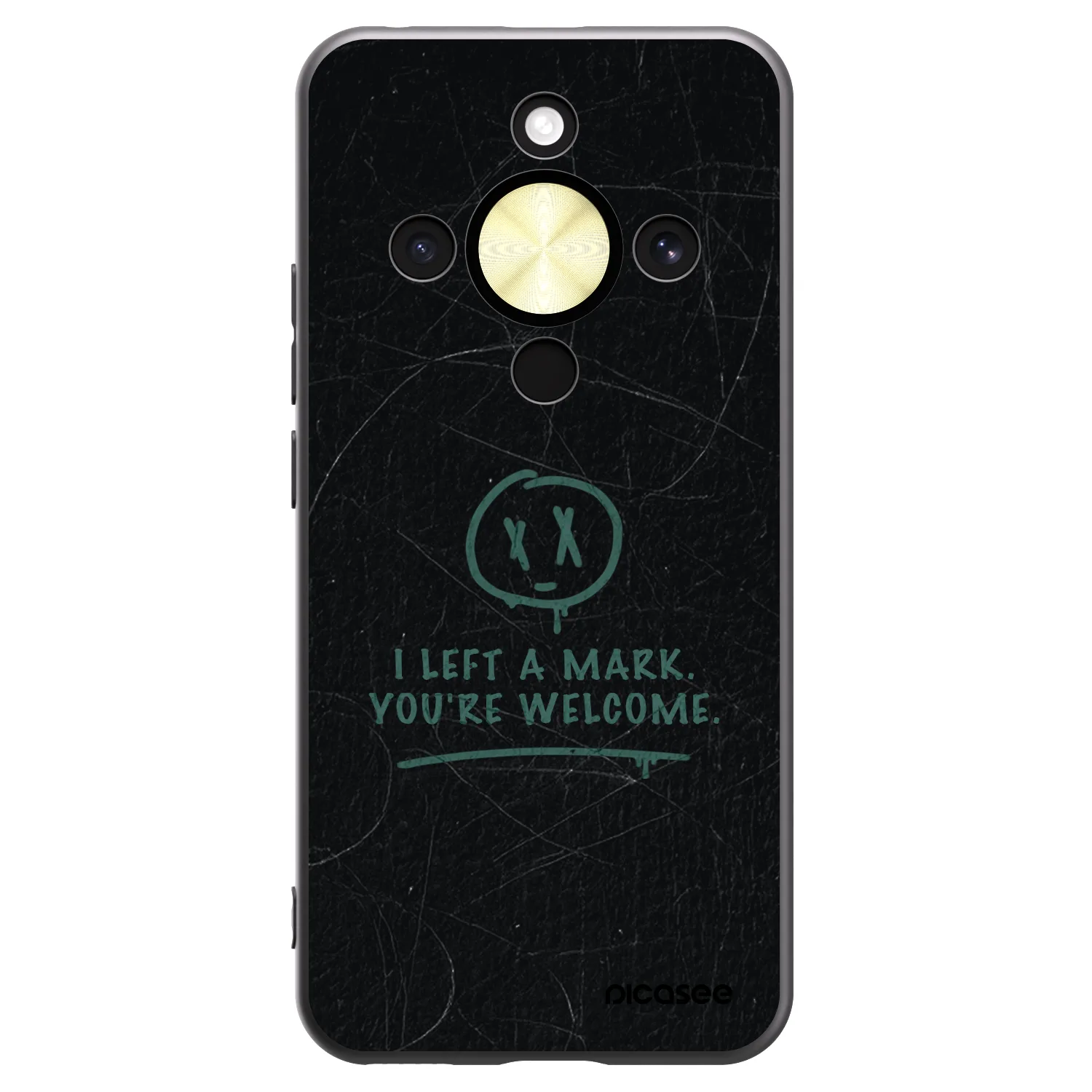 Picasee silikonski črni ovitek za Honor Magic8 Lite 5G - LEFT A MARK