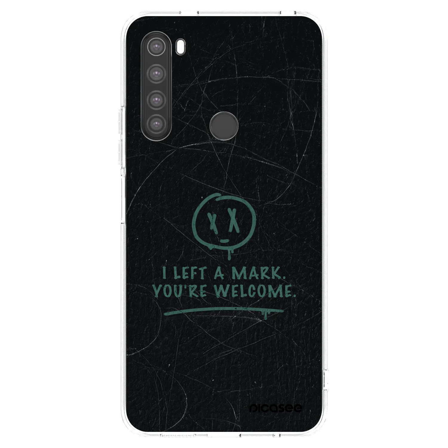 Picasee silikonski prozorni ovitek za Xiaomi Redmi Note 8 - LEFT A MARK