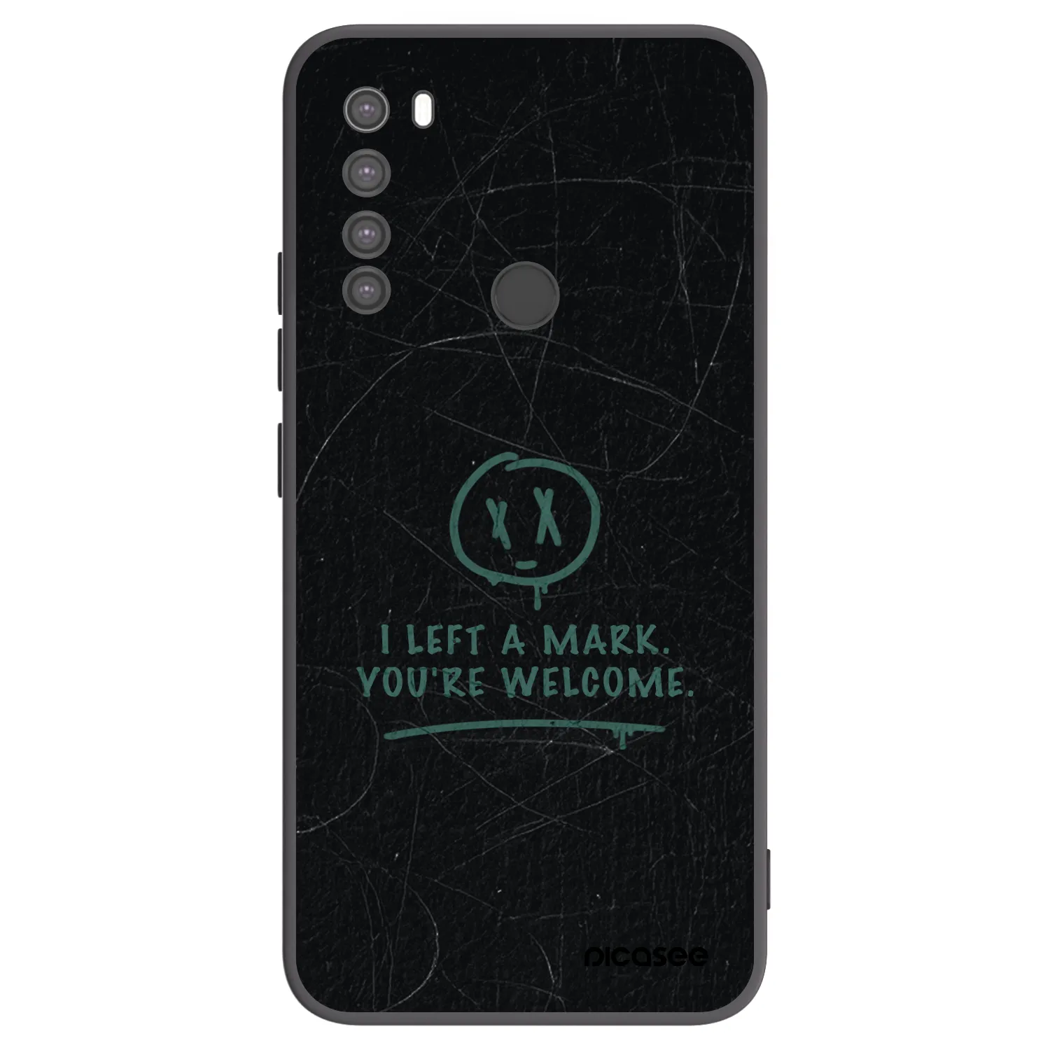 Picasee silikonski črni ovitek za Xiaomi Redmi Note 8 - LEFT A MARK