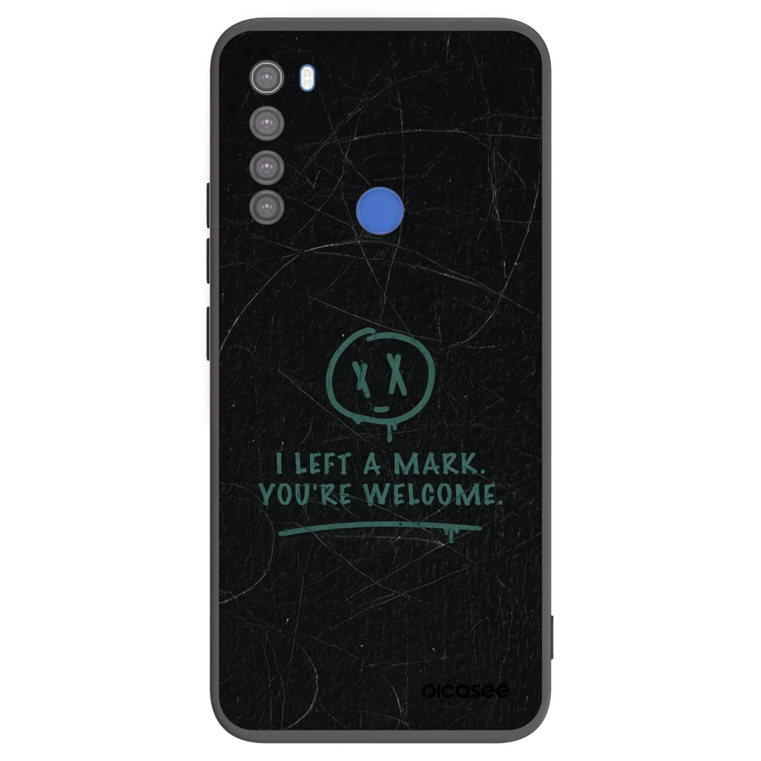 Picasee silikonski črni ovitek za Xiaomi Redmi Note 8T - LEFT A MARK