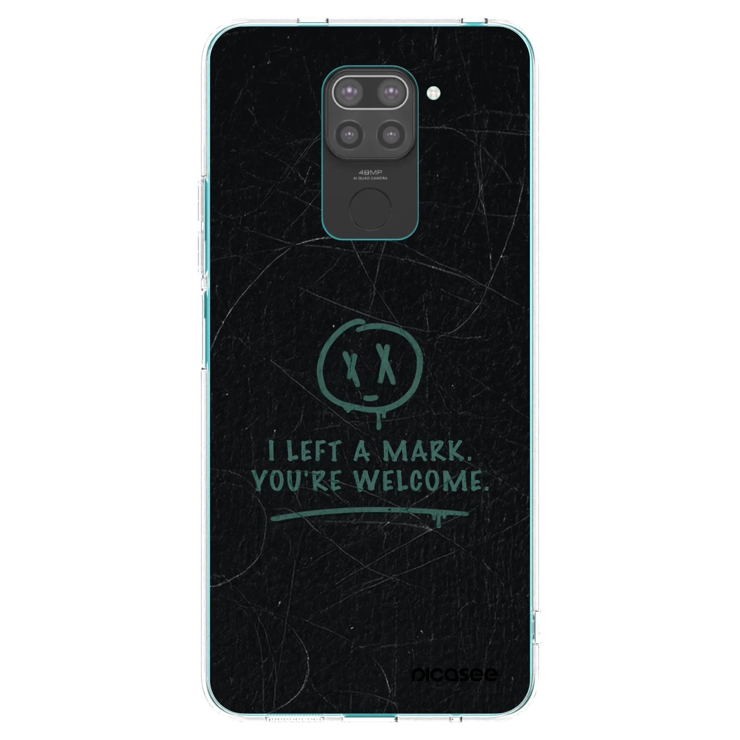 Picasee silikonski črni ovitek za Xiaomi Redmi Note 9 - LEFT A MARK