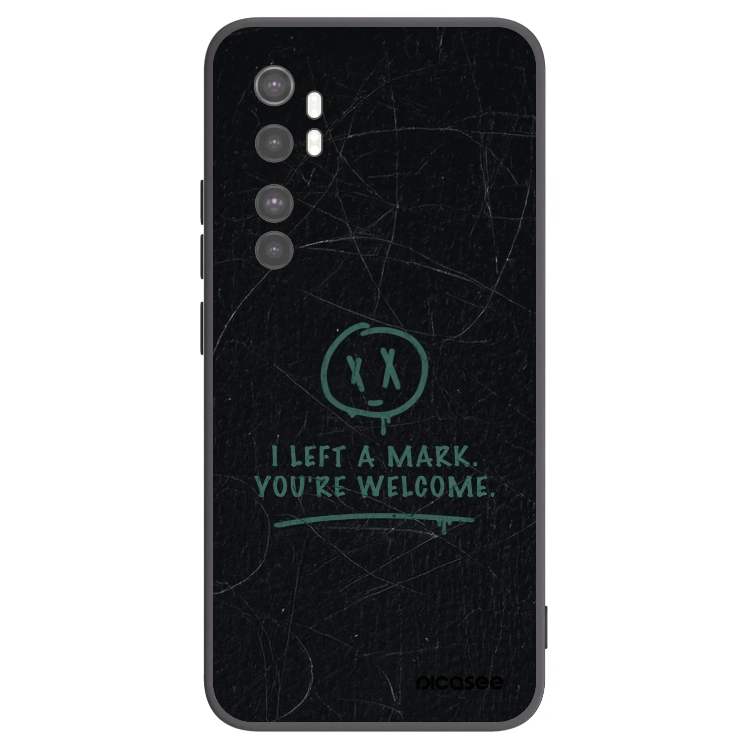 Picasee silikonski črni ovitek za Xiaomi Mi Note 10 Lite - LEFT A MARK