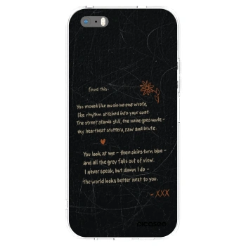 Picasee silikonski prozorni ovitek za Apple iPhone 5/5S/SE - POET