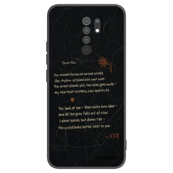 Picasee silikonski črni ovitek za Xiaomi Redmi 9 - POET