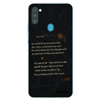 Picasee silikonski prozorni ovitek za Samsung Galaxy M11 - POET