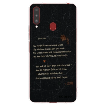 Picasee silikonski prozorni ovitek za Samsung Galaxy A20s - POET