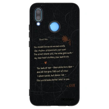 Picasee silikonski črni ovitek za Huawei P20 Lite - POET