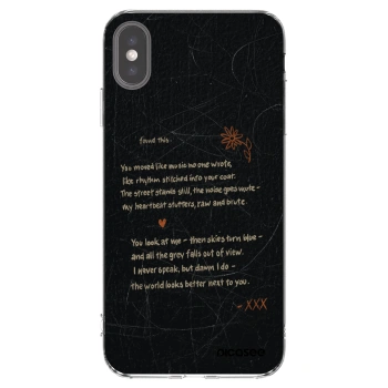 Picasee silikonski prozorni ovitek za Apple iPhone XS Max - POET