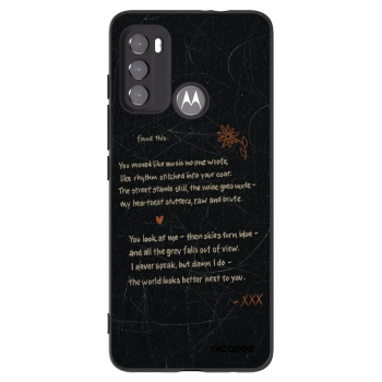Picasee silikonski črni ovitek za Motorola Moto G60 - POET