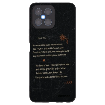 Picasee silikonski črni ovitek za Honor X8 4G - POET