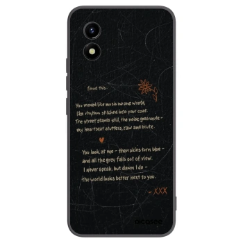 Picasee silikonski črni ovitek za Vivo Y01 - POET